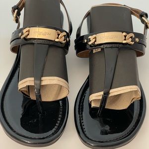 Catherine Coach Patent Leather Sandals